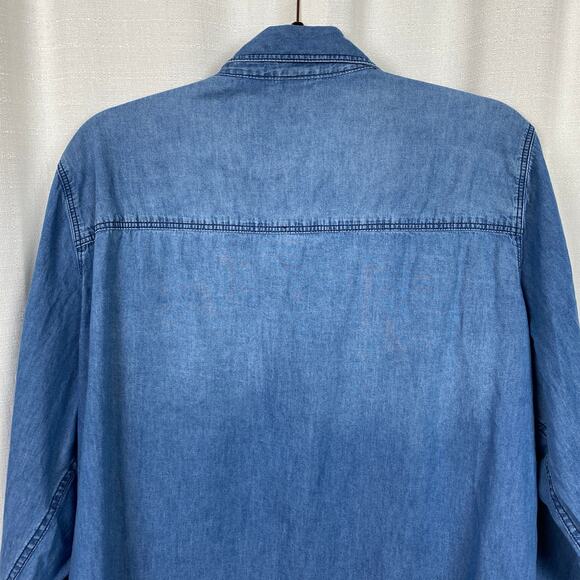 Torrid Denim Blue Button Up Shirt Sz.3 - Picture 12 of 16